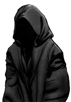 Stock Image Black Hooded Monk